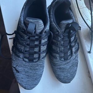 Puma Charcoal and Black Athletic Shoes